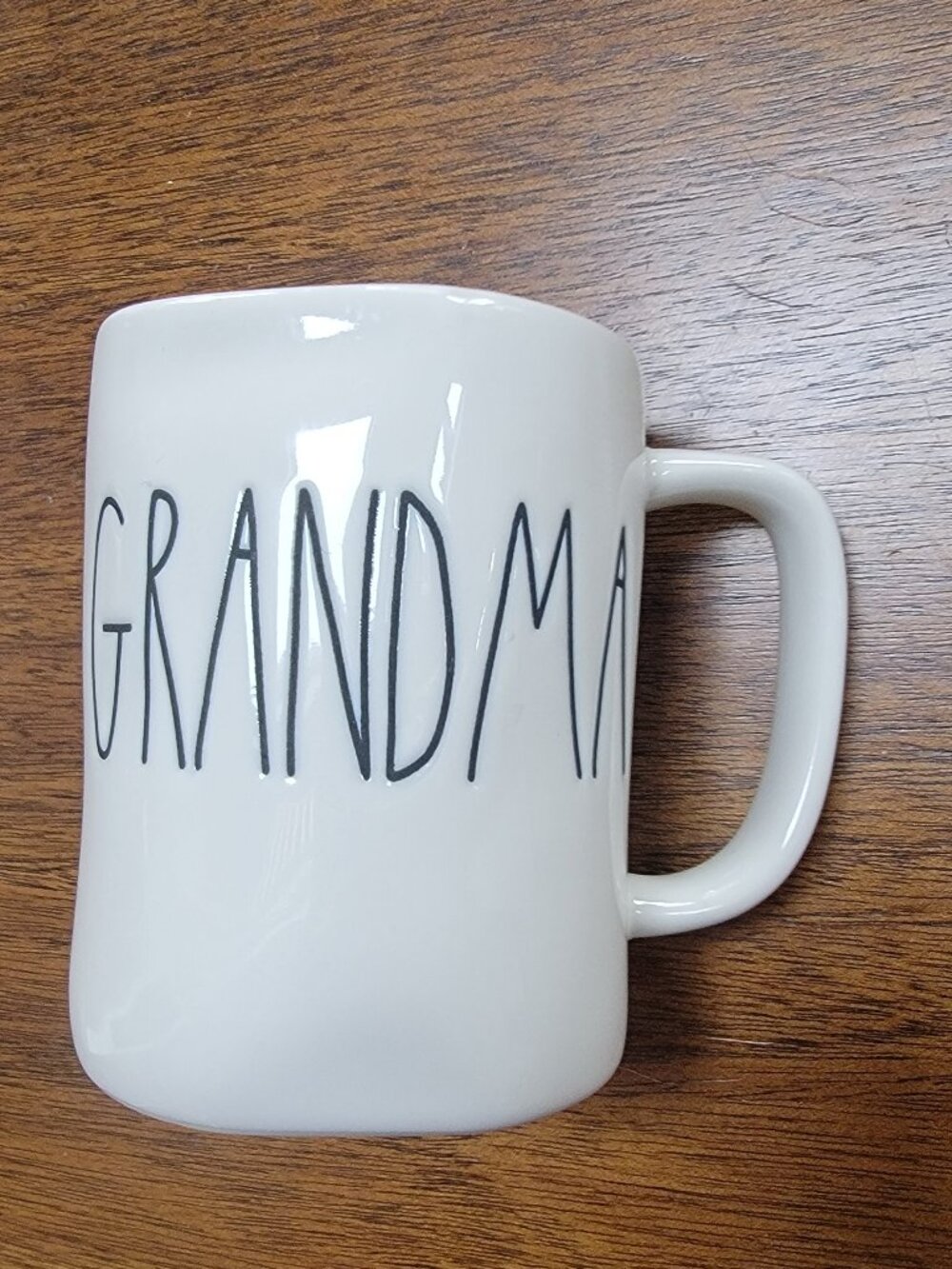 Rae Dunn ceramic mug by Magenta, "Grandma" white w/ black farmhouse casual decor